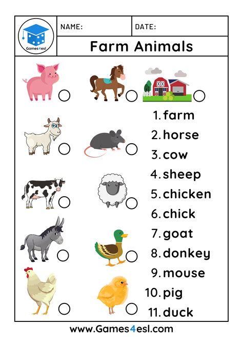 What Are Farm Animals For Class 1